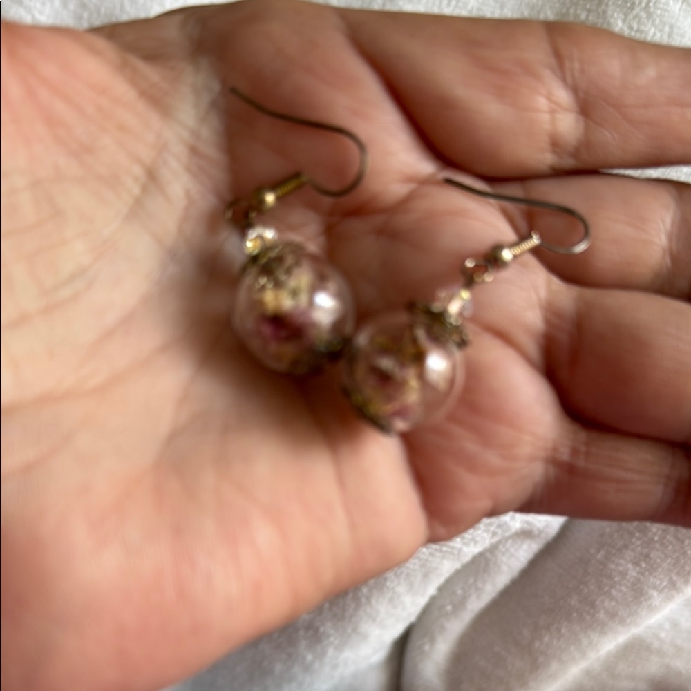 Gold and Pink Earrings